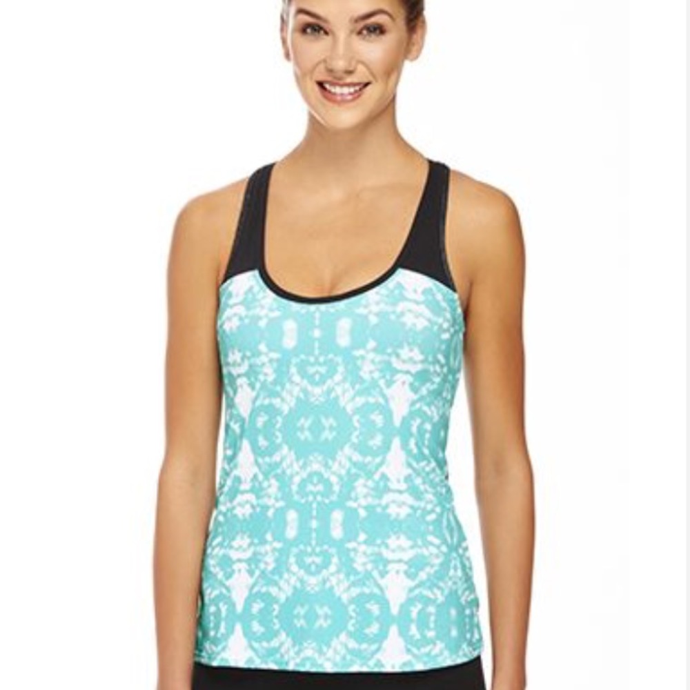 Athletic top with built in sports bra